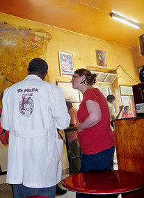 Nadine getting info from Tamoca Manager