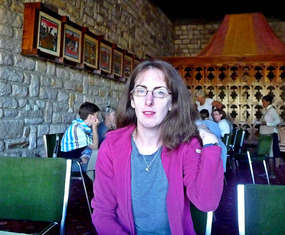 Sian at breakfast - Yeha Hotel - Axum