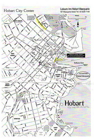 Map of Hobart - capital of Tasmania