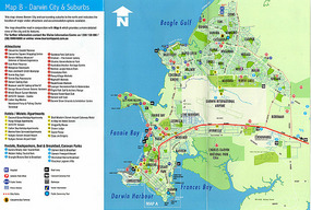 Map of Darwin and Suburbs  - NT