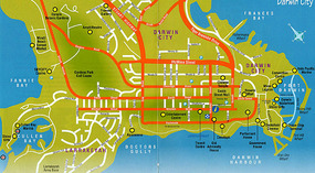 Map of Darwin - NT