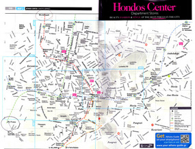 Map of Athens with metro connections -  Greece