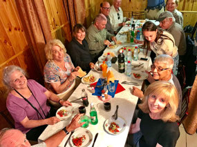Lunch in cafe in village of Chikola, North Ossetia