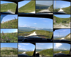 Drive from Lake Kezenoy to Dagestan border