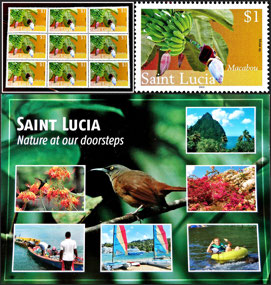Stop to drop off my postcards at Castries PO