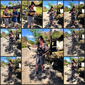 Photo op with boa constrictor - St Lucia
