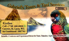Kirtlan's card - Tours & Taxi Service