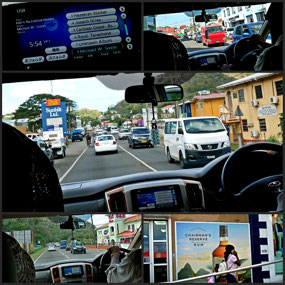 On the road in St Lucia with taxi driver Kirtland
