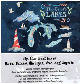 Great Lakes - postcard