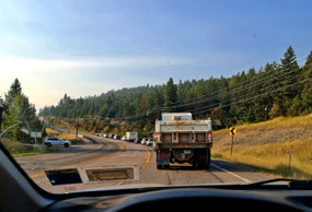 Construction delay outside Kalispell MT