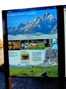 On the road north to Grand Teton National Park WY