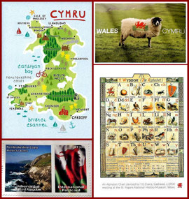 Wales (Cymru) - postcards & stamps