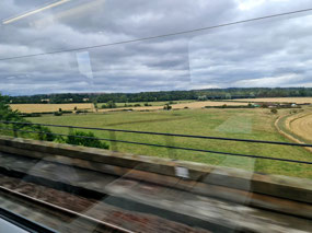 View from train to Stirling Scotland