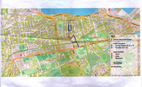 Map from the Falcon Crest Guesthouse