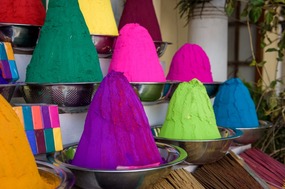 Rangoli powders used for religious purposes