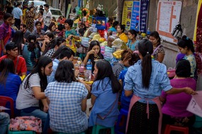Food stalls on the streets