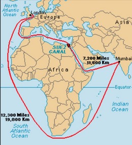A much shorter route to Australia for us