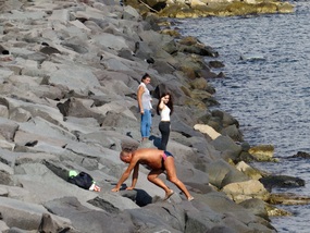 A not so Sandy shore!