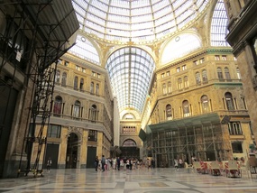 Restoration continues inside the Umberto Gallery
