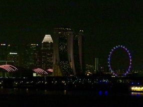 Singapore sail away...Singapore Flyer in blue