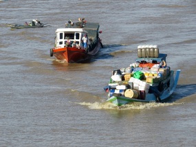 A busy river