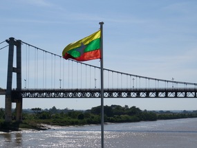 Under the first bridge