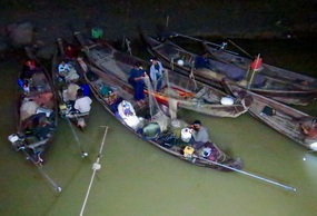 The fishermen getting set last night 