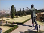 Nelson Mandela overlooking his city