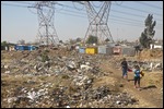 Rubbish around Shanty Town