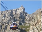 Cable Car going to the top of Table Top Mountain