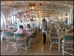 Breakfast inside or on the terrace at Oyster Box