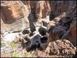 These are the potholes made by water erosion