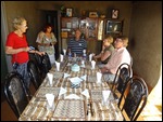Table set for lunch when we arrive at Raymond's