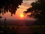 Sunrise last morning Victoria Falls Hotel