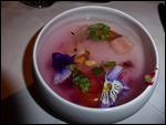 This was the end result-all edible pansy and all