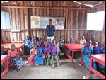 Teacher & pupils Maasai Village