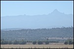 Mt Kenya in the background hazey clouds