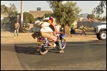 Small bike, passenger & bags