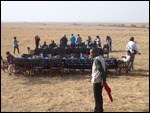 Breakfast on the plains after the balloon