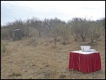 Bush toilet & hand washing station