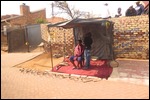 A roadside barbers shop