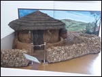 A village hut depiction in the museum