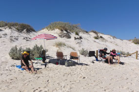 Our posie on the beach