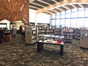 Very modern Library at Red Earth Arts Centre