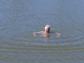 Mark braved the water