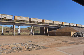 Over the bridge it goes