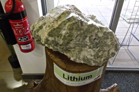 Lithium before it is crushed into powder