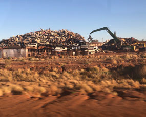 Scrap metal dump-this is exported
