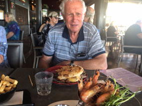 Big lunch at Zanders overlooking Cable Beach