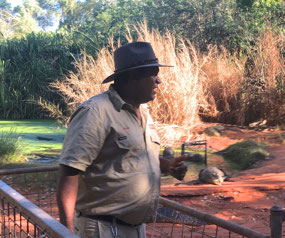 Our croc guide was a good talker